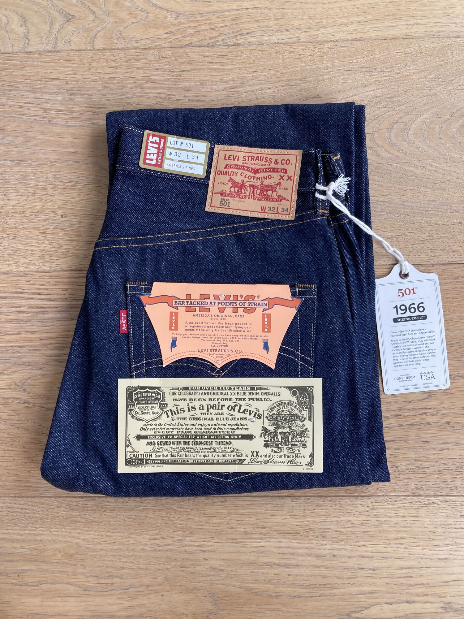 vintage Lee Riders 101Z 1950 Selvedge Jeans NEW With Tag Museum Grade 28x30