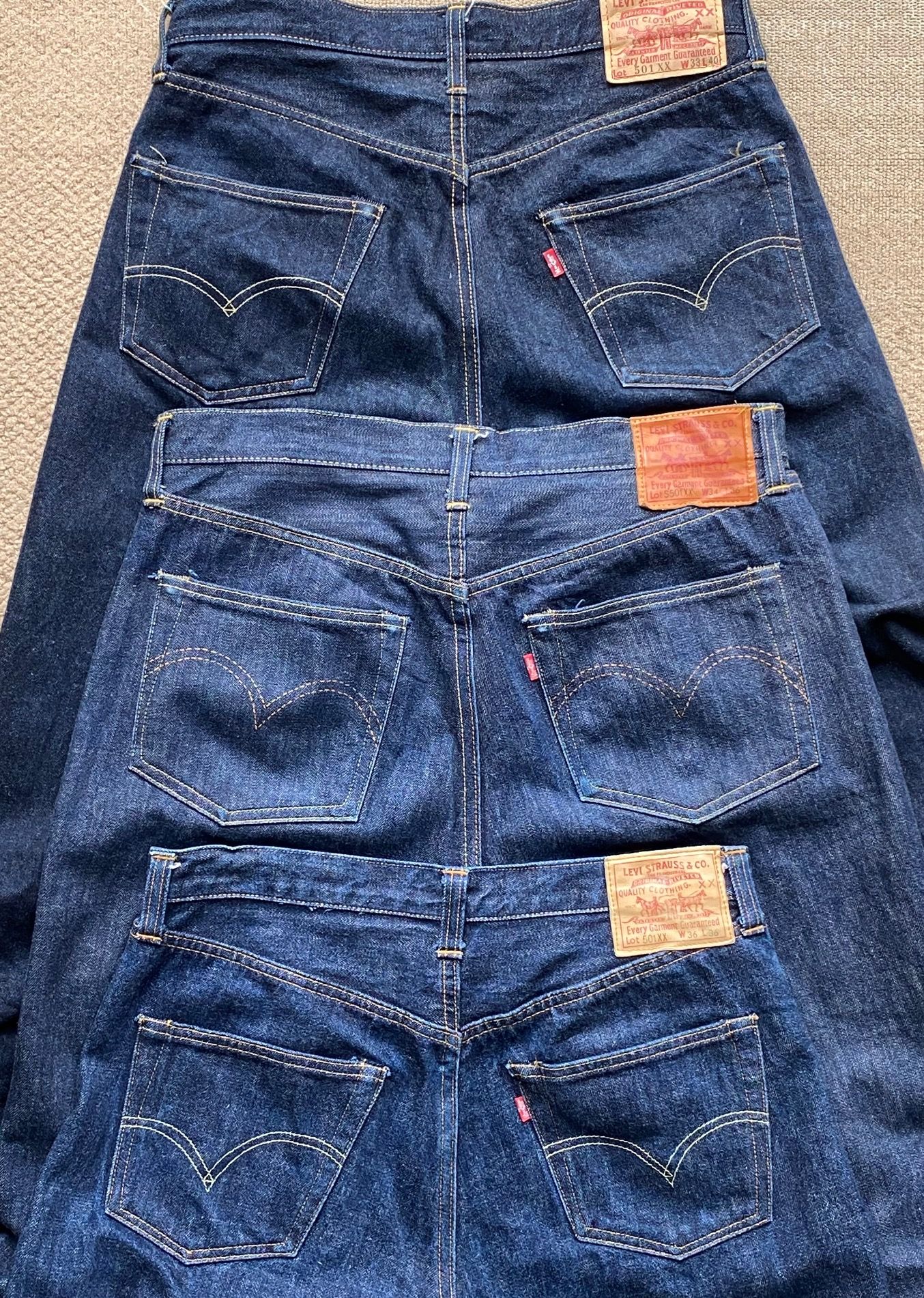 1990s Levis Vintage Collection 501XX Buckle Back Jeans LVC 